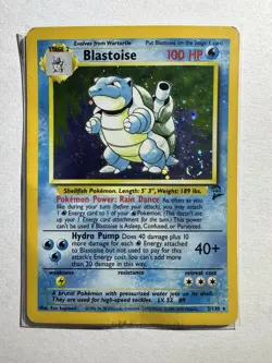 Pokemon TCG Blastoise Base Set 2 2/130 Holo x1 Swirl 💫 HP - Image 1