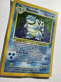 Pokemon TCG Blastoise Base Set 2 2/130 Holo x1 Swirl 💫 HP - Image 2