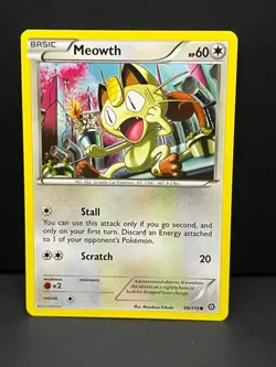 Meowth 88/114 Common Steam Siege Pokemon Near Mint - Image 1