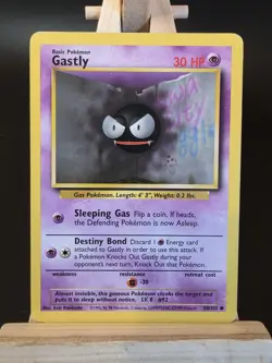 Pokemon Gastly 50/102 Base Set - MP - Image 1