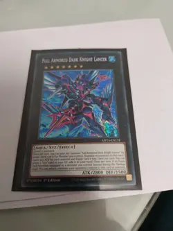 YuGiOh! Full Armored Dark Knight Lancer MP24-EN118 Secret Rare 1st Ed - Image 1