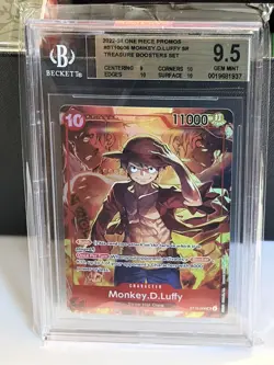2024 One Piece Promo Monkey D. Luffy SR Treasure Boosters Set #ST10-006 BGS 9.5 - Image 1