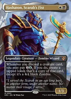 Hashaton, Scarab's Fist (Borderless) 1 M Foil DRC MTG NM - Image 1