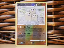 Pokemon DUGTRIO 24/132 REVERSE HOLO RARE | MP Played | Secret Wonders | 2007 - Image 1