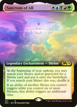 MTG FOIL Sanctum of All Extended Art - Core Set 2021 #381 - Image 1