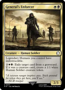 1x General's Enforcer - Universes Beyond: Fallout - NM - MTG - Image 1