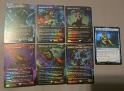 TMNT MTG Borderless Mythic Foil Set of 6 Legendary 0001-0006 - Image 1
