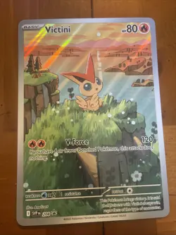 **JUMBO** Victini SVP208 Promo Card Full Art Black & White Illustration Box NM - Image 1