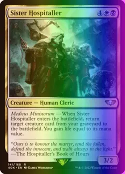 MTG Sister Hospitaller (141/675) Warhammer 40,000 LP FOIL- Surge - Image 1