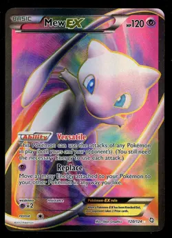 Pokemon Mew EX 120/124 Black & White Dragons Exalted Full Art Rare LP - Image 1