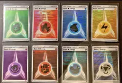 Complete Pokemon Black Bolt & White Flare Horizontal Line Holo Energy Set MINT - Image 1