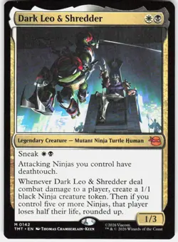 Dark Leo & Shredder 142 Teenage Mutant Ninja Turtles Magic the Gathering - Image 1