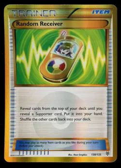 Pokemon Random Receiver 138/135 Black & White Plasma Storm Secret Rare LP - Image 1