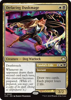 Defacing Duskmage [Secrets of Strixhaven Commander] Near Mint - Image 1