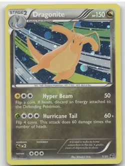 2012 Black & White Dragon Vault Dragonite #5/20 - Image 1