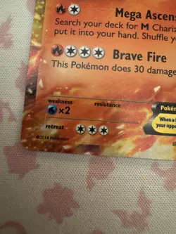 Pokemon Charizard EX XY Promo Holo Card XY17 Basic HP180 2014 English - Image 5