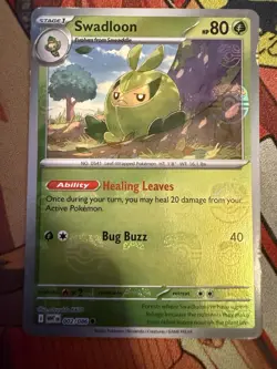 Swadloon 002/086 White Flare Master Ball Common Card Pokemon - Image 1