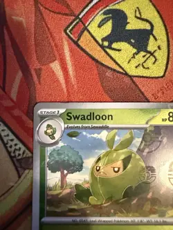 Swadloon 002/086 White Flare Master Ball Common Card Pokemon - Image 3