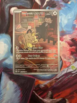 Pokemon TCG Team Rockets Meowth Card 203/182 Destined Rivals - Image 1
