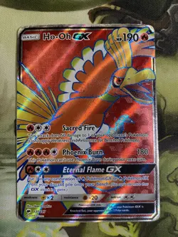 Ho-Oh GX (Full Art) 131/147 Sm-Burning Shadows Holo Pokemon TCG Card Dmg - Image 1