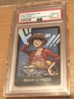 One Piece Card Game Monkey D Luffy Don Card Championship 2023 PSA10 - Image 1