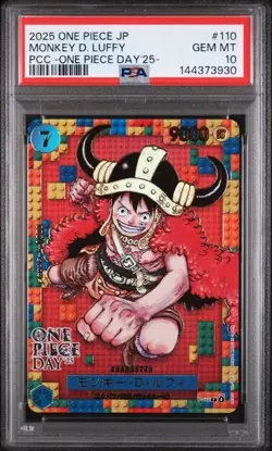 2025 One Piece JPN PCC One Piece Day '25 #110 Monkey D. Luffy PSA 10 GEM MINT - Image 1