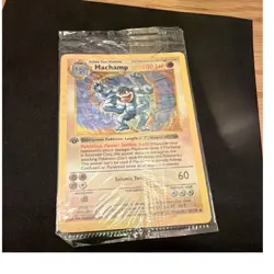 Nintendo Pokemon TCG Base Set 1st Edition SEALED Machamp Holo Card 8/102 - Image 1