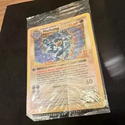 Nintendo Pokemon TCG Base Set 1st Edition SEALED Machamp Holo Card 8/102 - Image 2