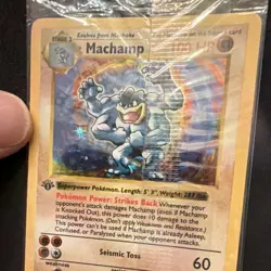 Nintendo Pokemon TCG Base Set 1st Edition SEALED Machamp Holo Card 8/102 - Image 5