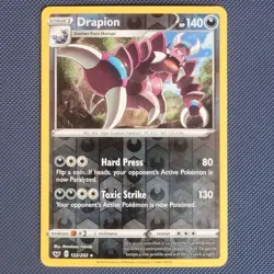 Drapion 122/202 - Sword & Shield - Rare Reverse Holo Pokemon Card - NM - Image 1