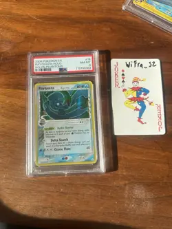 Pokemon 2006 EX Holon Phantoms Rayquaza Holographic Card #16 PSA 8 - Image 3
