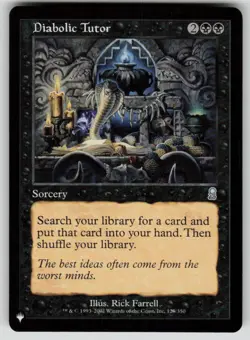 Diabolic Tutor Uncommon The List Reprints 129/350 MTG Near Mint 2020 - Image 1