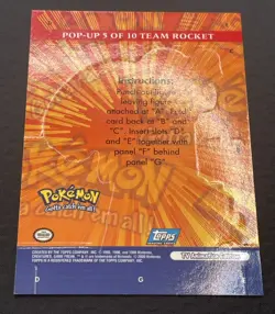 Topps Pokemon TV Card Series 3 Pop-Up 5 of 10 Team Rocket Meowth Jessie James LP - Image 4