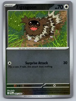 ZIGZAGOON 081/094 REVERSE HOLO C POKEMON PHANTASMAL FLAMES NM/M - Image 1
