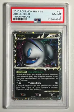 Absol Prime #91 Ultra Rare Holo- Pokemon 2010 Heartgold & Soulsilver- PSA 8 - Image 4