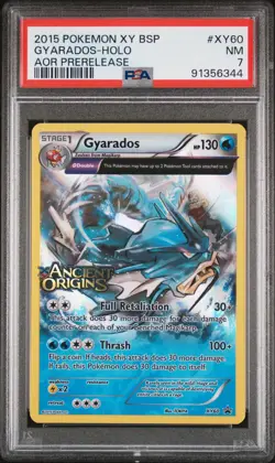 Pokemon Gyarados XY Ancient Origins Prerelease Holo Promo XY60 PSA 7 - Image 1