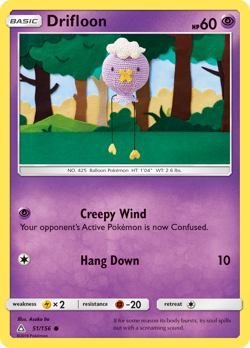 Drifloon 51/156 C Ultra Prism Pokemon NM/M - Image 1
