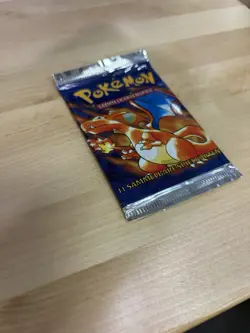 HEAVY Pokemon 1999 Base Set Unlimited Booster Pack Charizard Art German Sealed - Image 3