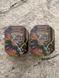 Pokemon TCG 2026 Mega Charizard Tin (SET OF 2) Mega X New / Factory Sealed - Image 1