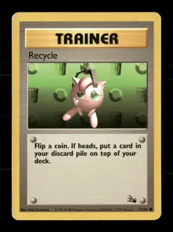 Recycle 61/62 Fossil Unlimited MP Pokemon - Image 1