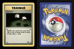 Gambler 60/62 Fossil Unlimited MP Pokemon - Image 3