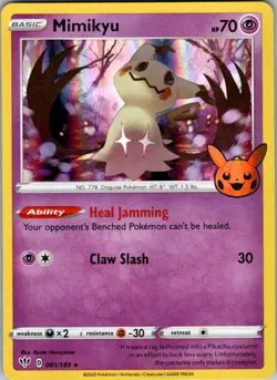 Mimikyu 081/189 Trick or Trade BOOster Pokemon Holo Near Mint - Image 1