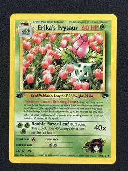 Erika's Ivysaur 41/132 Gym Challenge Pokemon NM/VLP 1st Edition - Image 1