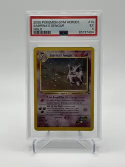 Sabrina’s Gengar #14/132 Holo Rare 2000 Pokemon Gym Heroes PSA 5 - Image 1