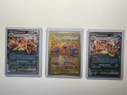 Pokemon TCG Obsidian Flames Charizard ex + Charmander 6-Card Foil Lot ENG 2023. - Image 1