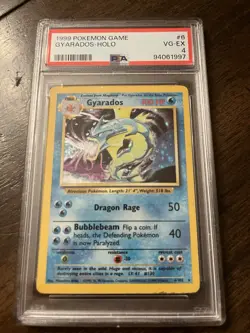 1999 Pokemon Gyarados 006/102 Base Set Holo Rare PSA 4 - Image 1