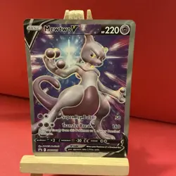 2022 Pokemon SWSH Black Star Promo Mewtwo V #SWSH229 Full Art Holo NM SHIPS FAST - Image 1