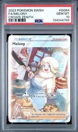 2023 Pokemon SWSH Crown Zenith Melony Full Art GG64/GG70 PSA 10 - Image 2