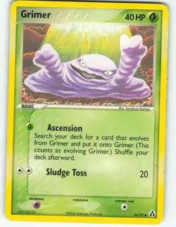 Grimer - 54/92 Legend Maker - Pokemon TCG - 2006 - Image 1