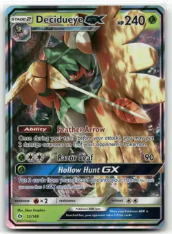 Decidueye GX 12/149 Holo SM Base Set Ultra Rare Near Mint - Image 1
